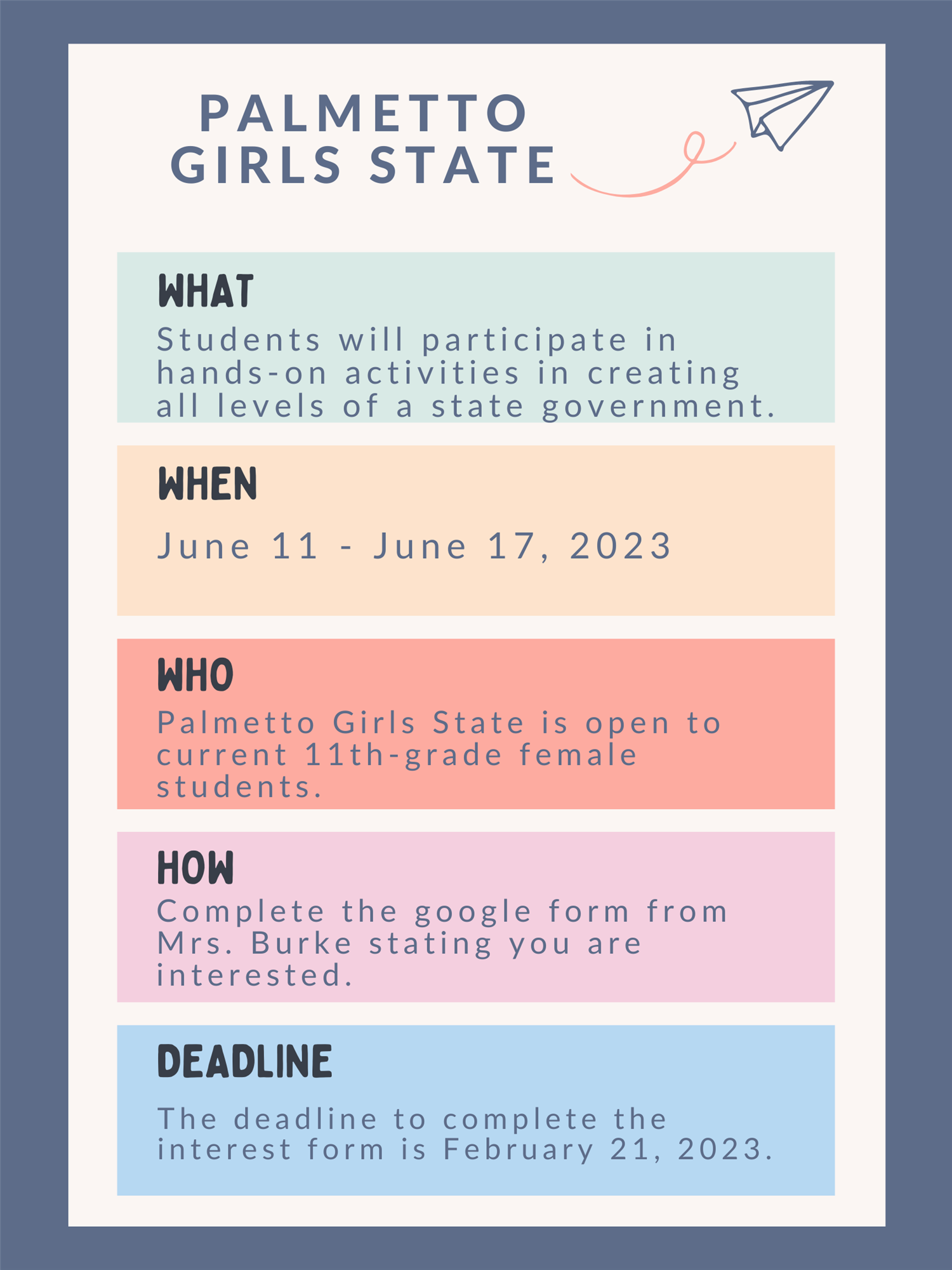  Girls State information